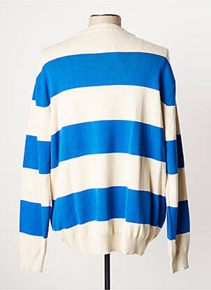 Pull finition bords-côtes manches longues bleu CELIO homme