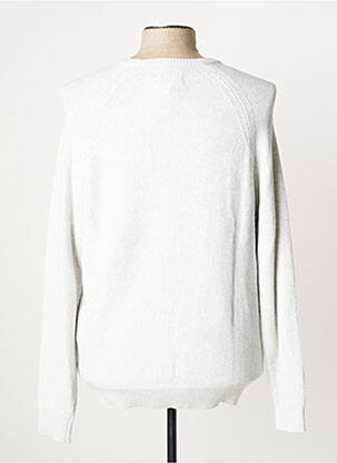 Pull finition bords-côtes manches longues beige BONOBO homme