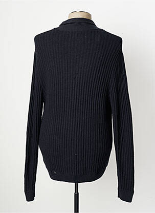 Gilet manches longues finition bords-côtes bleu DEVRED homme
