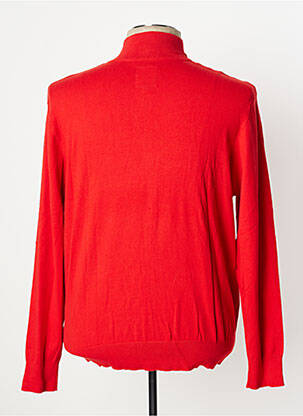 Gilet manches longues finition bords-côtes rouge VERTIGO homme
