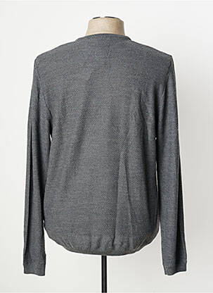Pull col v manches longues gris DEVRED homme