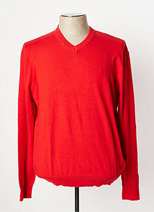 Pull col v manches longues rouge VERTIGO homme