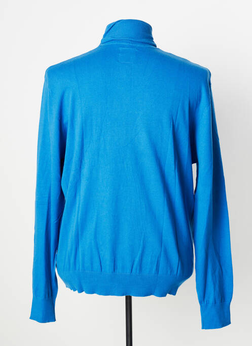 Pull col roulé bleu VERTIGO pour homme