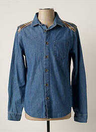 Chemise manches longues poches poitrine bleu BONOBO homme