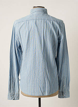 Chemise manches longues imprimé rayures bleu BONOBO homme