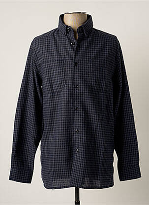 Chemise manches longues poches poitrine bleu DAMART homme