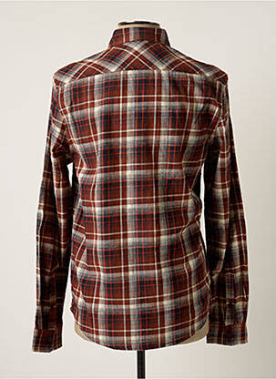 Chemise manches longues manches longues marron BONOBO homme