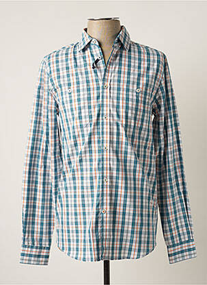 Chemise manches longues poches poitrine bleu DAMART homme