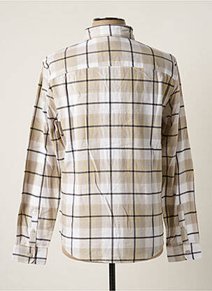 Chemise manches longues poches poitrine beige CELIO homme