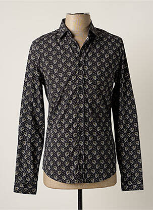Chemise manches longues manches longues noir BONOBO homme