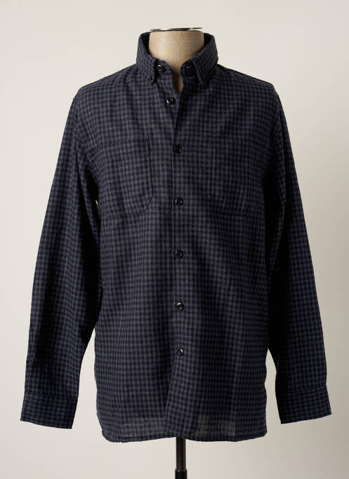 Chemise manches longues poches poitrine bleu DAMART homme