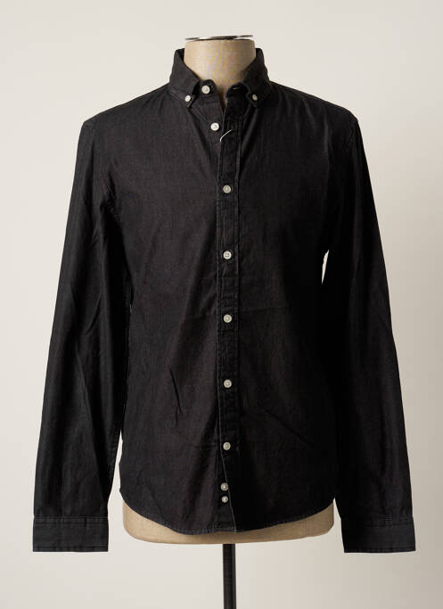 Chemise manches longues noir CELIO pour homme