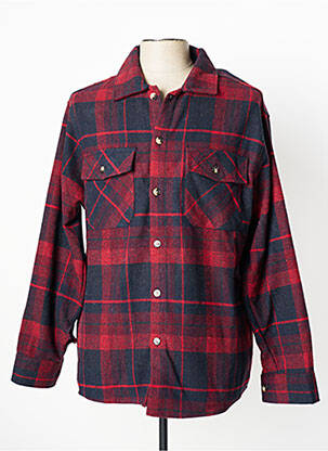 Veste casual fermeture boutonnée sur le devant rouge KENVELO homme