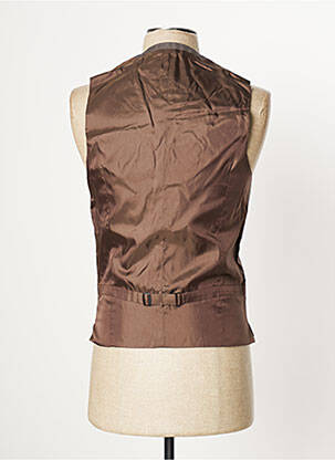 Gilet sans manche bi-matiére marron THE KOOPLES homme