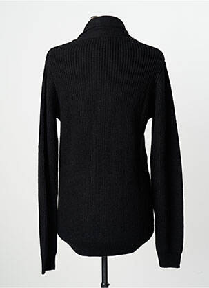 Gilet manches longues finition bords-côtes noir SORBINO homme
