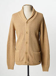 Gilet manches longues col v beige SORBINO homme