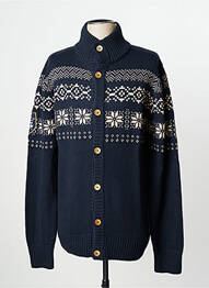 Gilet manches longues fermeture boutonnée sur le devant bleu RUCKFIELD homme