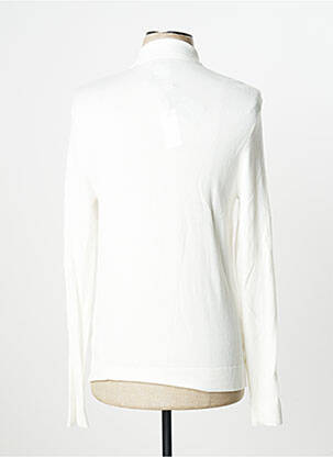 Gilet manches longues finition bords-côtes blanc DEVRED homme