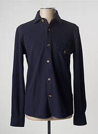 Chemise manches longues poches poitrine bleu KENVELO homme