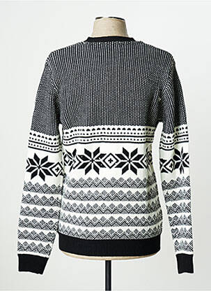 Gilet manches longues finition bords-côtes noir SORBINO homme