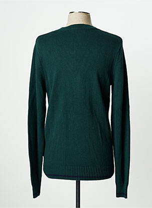 Gilet manches longues col v vert BONOBO homme
