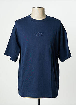 T-shirt broderie manches courtes bleu CELIO homme