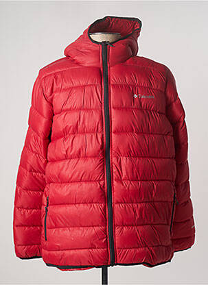 Doudoune poches a capuche rouge COLUMBIA homme