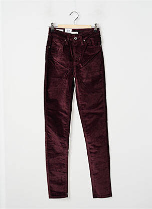 Pantalon droit stretch taille haute violet LEVI'S femme