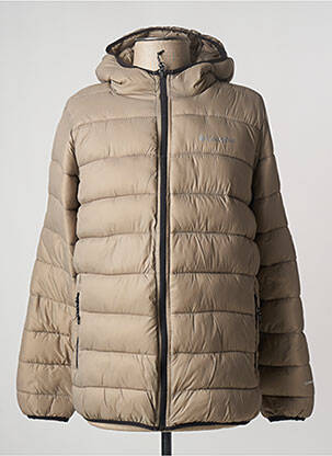 Doudoune manches longues a capuche marron COLUMBIA homme