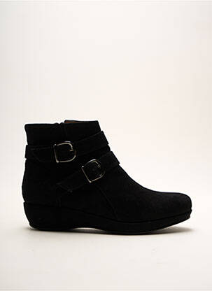Bottines/boots nubuck talon plat jusqu'à 3cm noir ACCESSOIRE DÉTENTE femme
