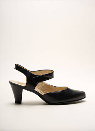Sandales/nu pieds matière lisse talon de 4 à 6cm noir OMBELLE femme
