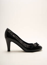 Escarpins tissage satiné talon de 7 à 9cm noir SOULIERS EVELIN'S femme