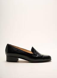 Mocassins tissage satiné talon plat jusqu'à 3cm noir SELMO femme