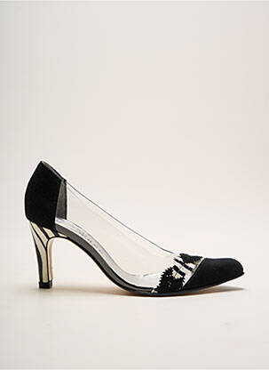 Escarpins tissage satiné talon de 4 à 6cm noir AZUREE femme