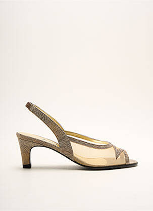 Sandales/nu pieds type de semelle amortissante talon de 4 à 6cm marron AZUREE femme