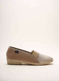Chaussons/pantoufles bout rond talon plat jusqu'à 3cm beige FARGEOT femme