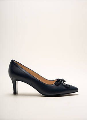 Escarpins tissage satiné talon de 4 à 6cm bleu PETER KAISER femme