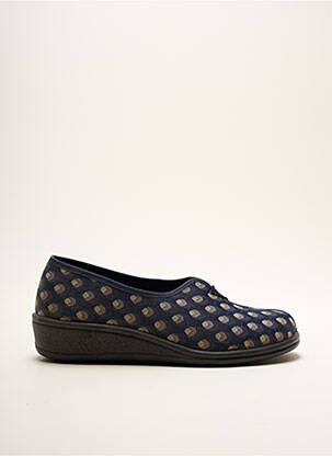 Chaussons/pantoufles voute plantaire talon plat jusqu'à 3cm bleu ROMIKA femme