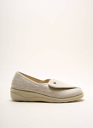 Chaussons/pantoufles voute plantaire talon plat jusqu'à 3cm beige ROMIKA femme