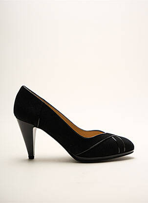 Escarpins tissage satiné talon de 7 à 9cm noir SOULIERS EVELIN'S femme