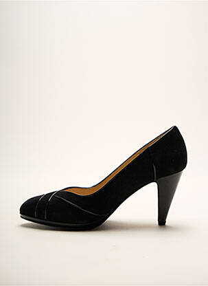 Escarpins tissage satiné talon de 7 à 9cm noir SOULIERS EVELIN'S femme