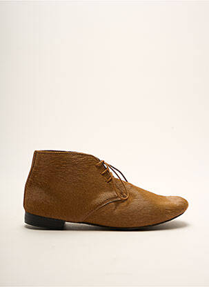 Bottines/boots tissage satiné talon plat jusqu'à 3cm marron HELLER femme
