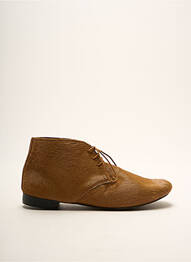 Bottines/boots tissage satiné talon plat jusqu'à 3cm marron HELLER femme