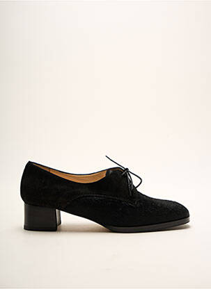 Derbies tissage satiné talon de 4 à 6cm noir SELMO femme