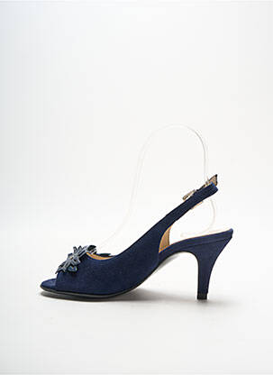 Sandales/nu pieds tissage satiné talon de 4 à 6cm bleu PETER KAISER femme