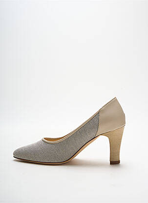 Escarpins type de semelle amortissante talon de 7 à 9cm beige BRUNATE femme