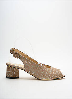 Sandales/nu pieds type de semelle amortissante talon de 4 à 6cm beige BRUNATE femme