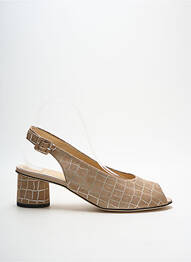 Sandales/nu pieds type de semelle amortissante talon de 4 à 6cm beige BRUNATE femme