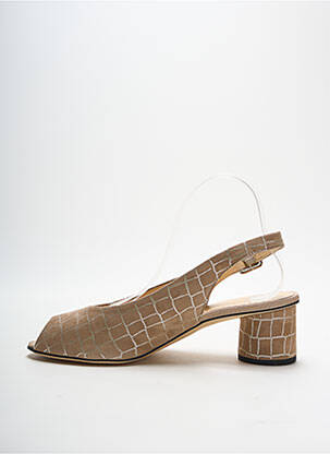 Sandales/nu pieds type de semelle amortissante talon de 4 à 6cm beige BRUNATE femme