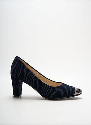 Escarpins matière lisse talon de 7 à 9cm bleu BRUNATE femme